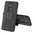 Dual Layer Rugged Tough Case & Stand for Nokia 8.1 - Black